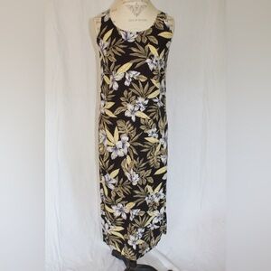 Vintage Jones New York Linen Floral Dress - 4petite